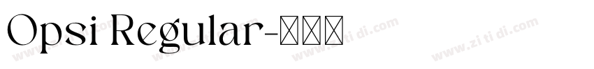 Opsi Regular字体转换